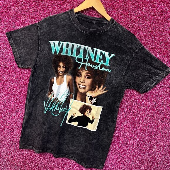Whitney Houston Retro Style mineral wash tshirt size Medium - Picture 3 of 4